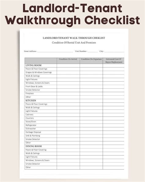Rental Walkthrough Checklist Alberta
