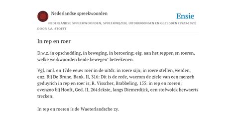 rep en roer betekenis