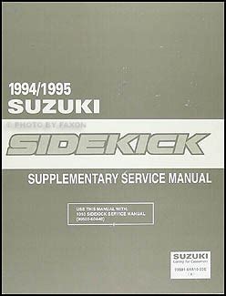 Download Repair Manual 1995 Suzuki Sidekick 