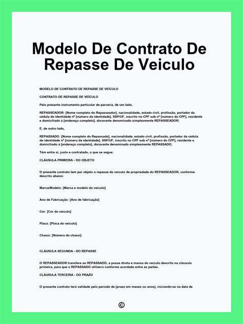 Repasse De Veículos