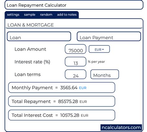 Repayment Calculator   Repayment Calculator - Repayment Calculator