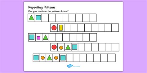 Repeating And Growing Patterns Year 2 Planning Tool Patterns On A Page Year 2 - Patterns On A Page Year 2