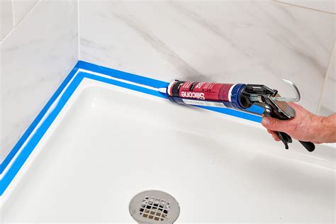 replace silicone caulk shower