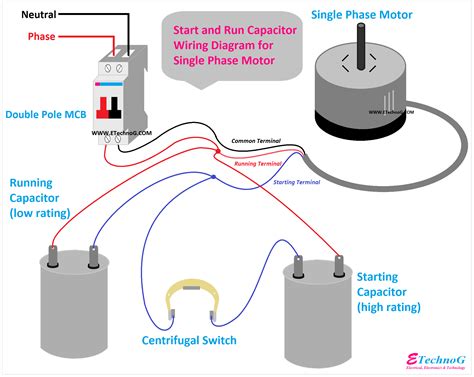 replacement capacitor wiring diagram for ceiling fan