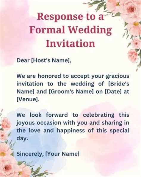 Reply To Wedding Invitation