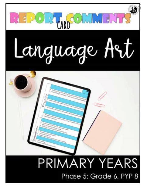 Report Card Comments Language Arts Middle School