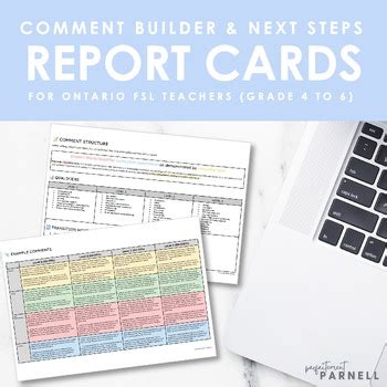 Report Card Next Steps Comment Kindergarten Sample