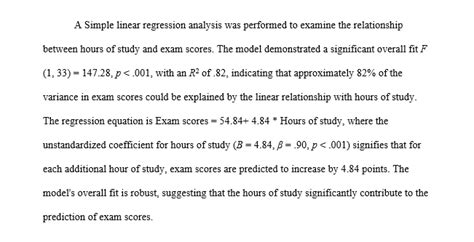 Report Linear Regression Apa