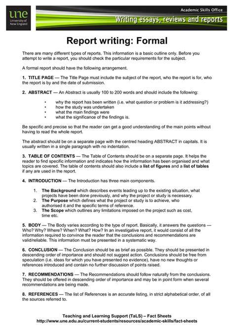 Report Writing Sample Pdf