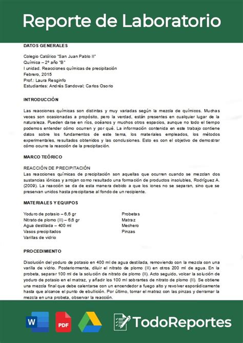 Reporte De Laboratorio