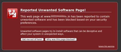 reported unwanted software page wordpress