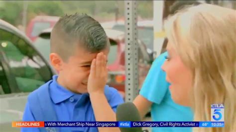 reporter makes kid cry music