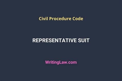 Representative Suit Cpc