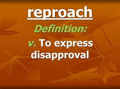 Reproach Definition