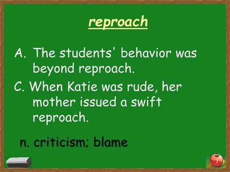 Reproach Meaning