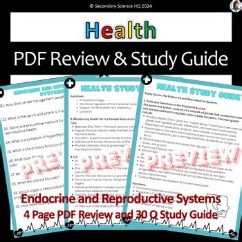 Read Reproductive Health Study Guide 