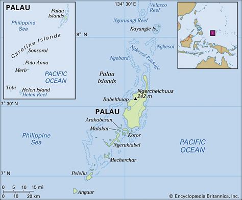 Republic Of Palau Map