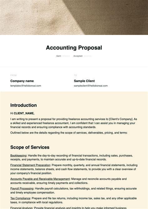 request for accounting services proposal nfp partners