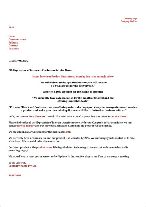 Request For Expression Of Interest