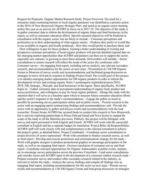 request for proposals in organic agriculture research