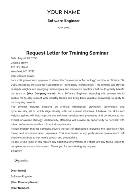 request letter for attending seminar