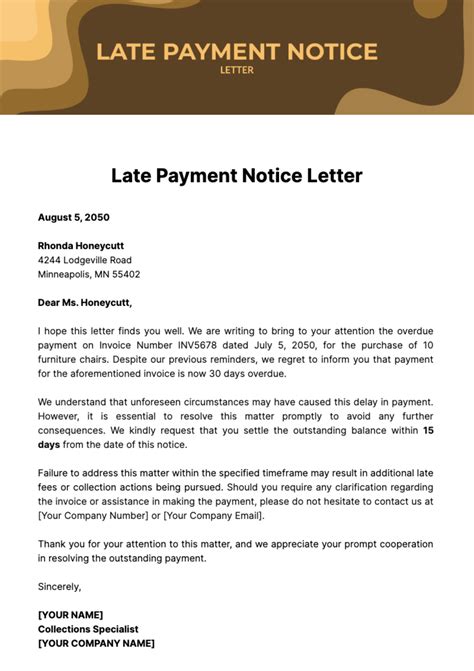 Request Letter For Late Payment
