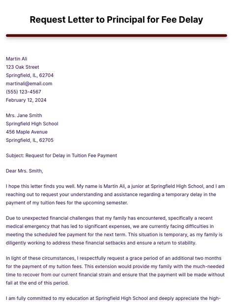 request letter late school fees sample