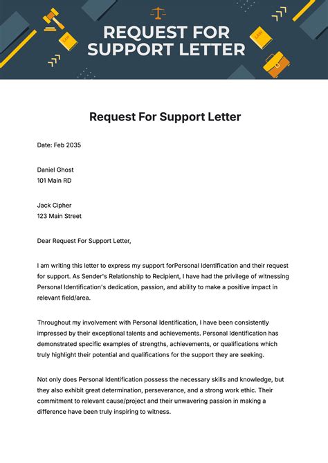 Request Support Letter