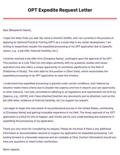 Request To Expedite The Process Sample Email