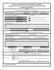 Download Request For Authorization For Rescheduled Training Form 