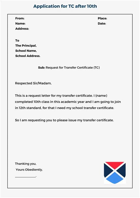 Requesting For Tc Letter