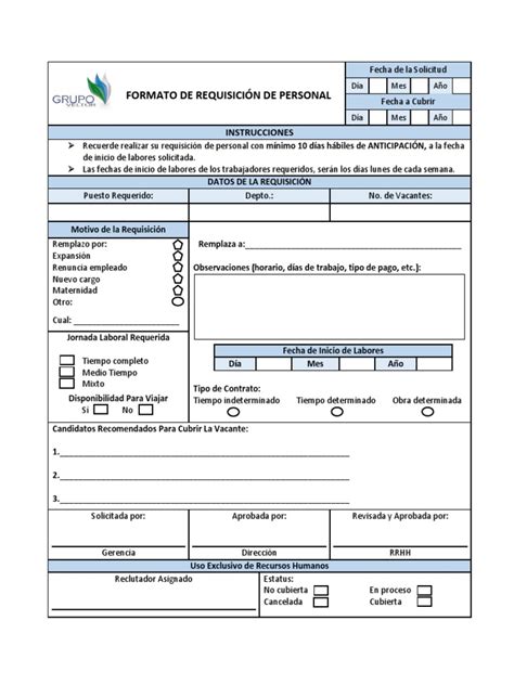 Requisicion De Personal