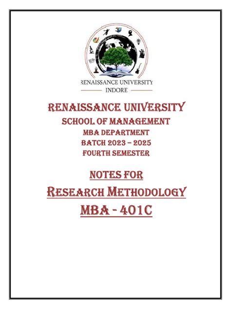 resarch methodology notes for mba