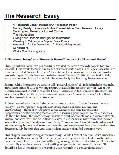Research Essay Example