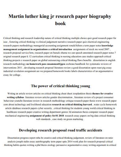 research paper biography sample