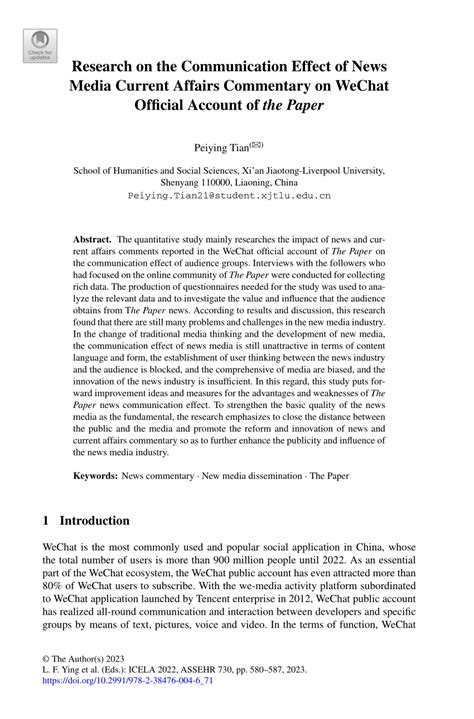 research paper on wechat