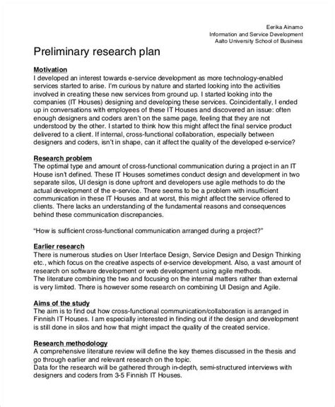 Research Plan Contoh