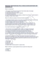 Read Research Methods Multiple Choice Questions With Answers 