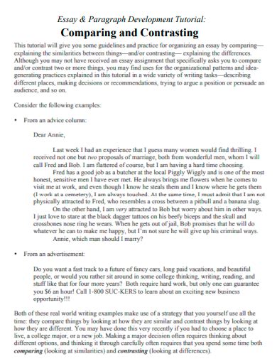 Full Download Research Paper Compare And Contrast Example 