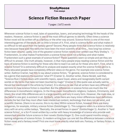 Read Online Research Paper Fiction 