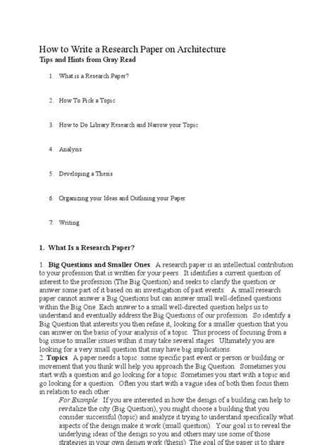 Download Research Paper On Architecture 