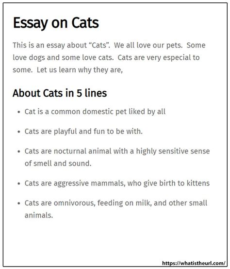 Read Online Research Paper On Cats 