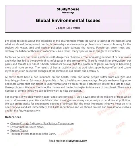 Full Download Research Paper On Environmental Issues 