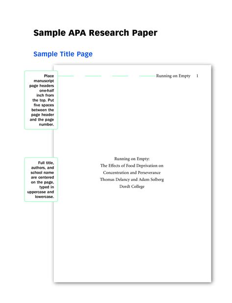 Read Online Research Paper Template 