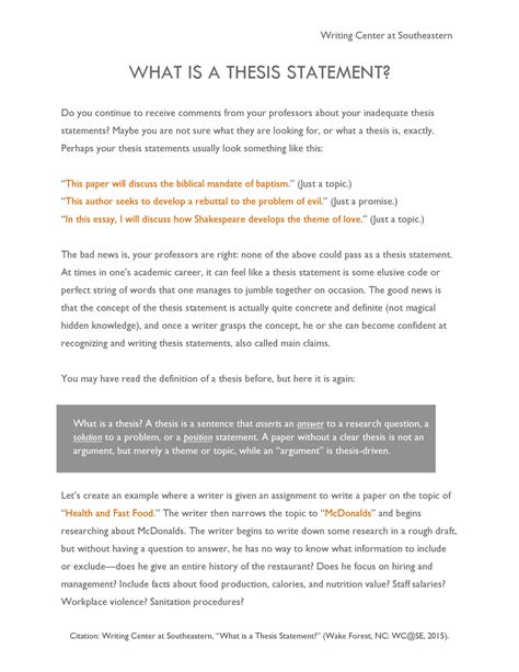 Full Download Research Paper Thesis Statement Examples 