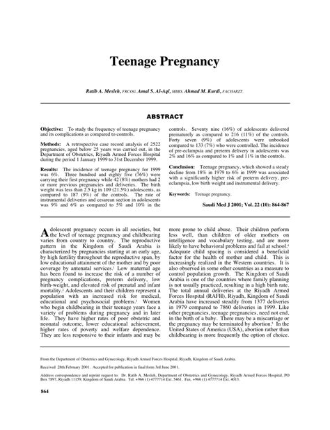 Read Online Research Papers On Teen Pregnancy 