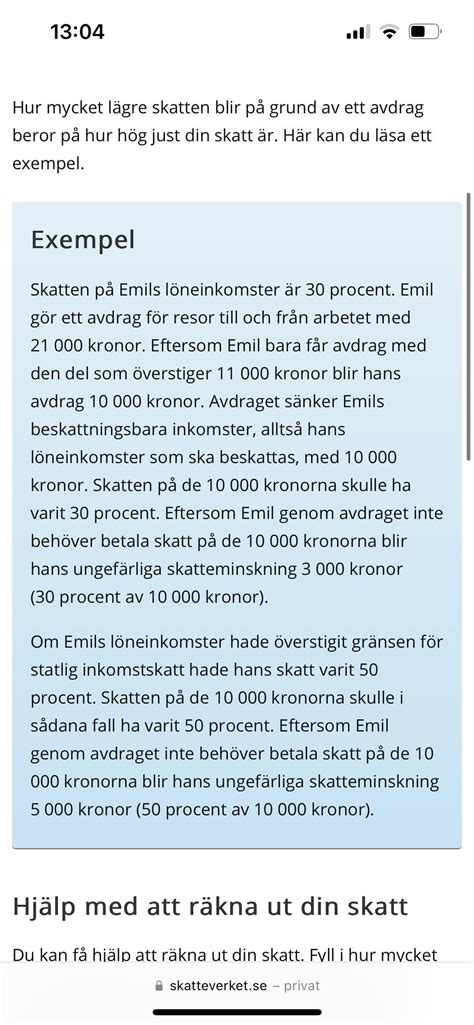 reseavdrag studerande