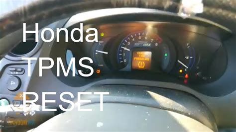 reset tpms honda