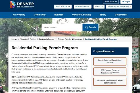 residential parking permit application denver