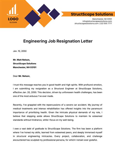 resignation letter for trainee engineer